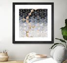 Soft Blue Gradient Cubes by Elisabeth Fredriksson on GIANT ART - blue digital painting