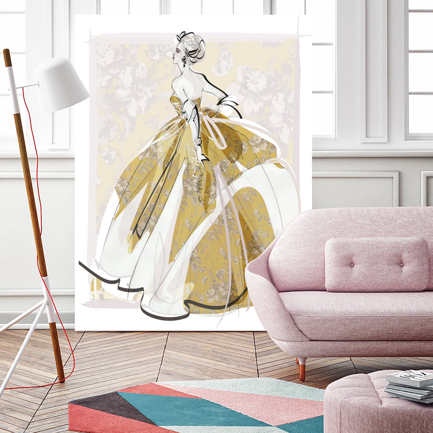 The Golden Gown by Jennifer Griffey on GIANT ART - yellow digital painting