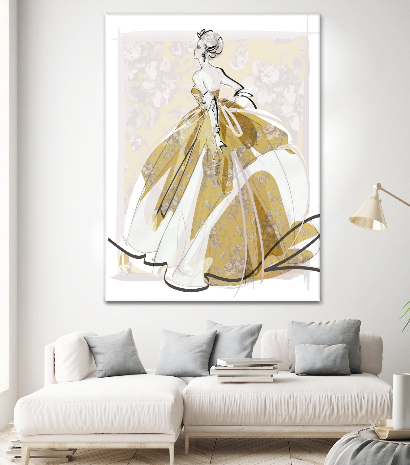 The Golden Gown by Jennifer Griffey on GIANT ART - yellow digital painting