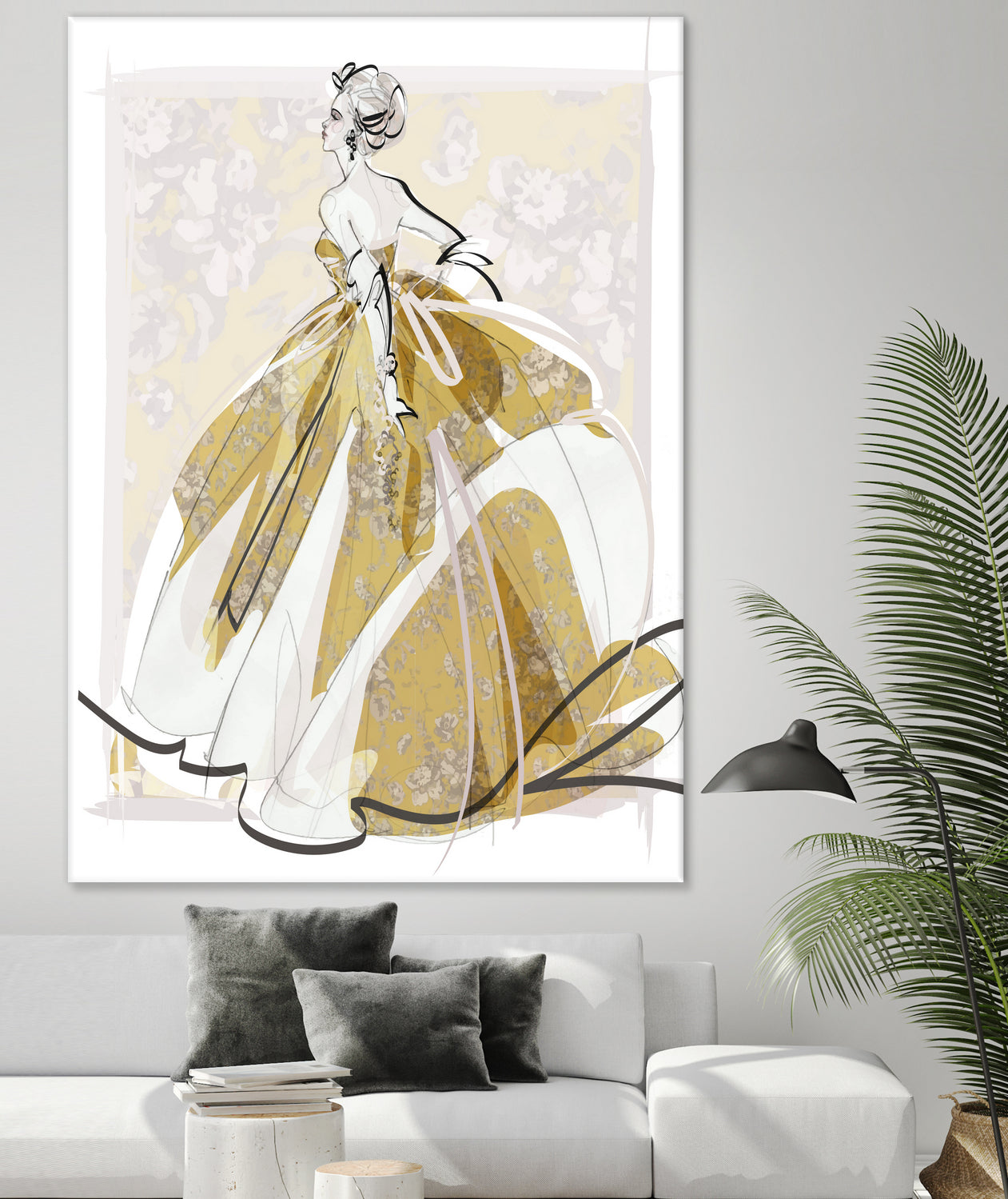 The Golden Gown by Jennifer Griffey on GIANT ART - yellow digital painting