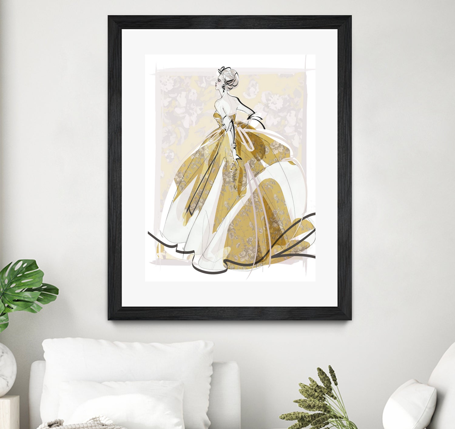 The Golden Gown by Jennifer Griffey on GIANT ART - yellow digital painting