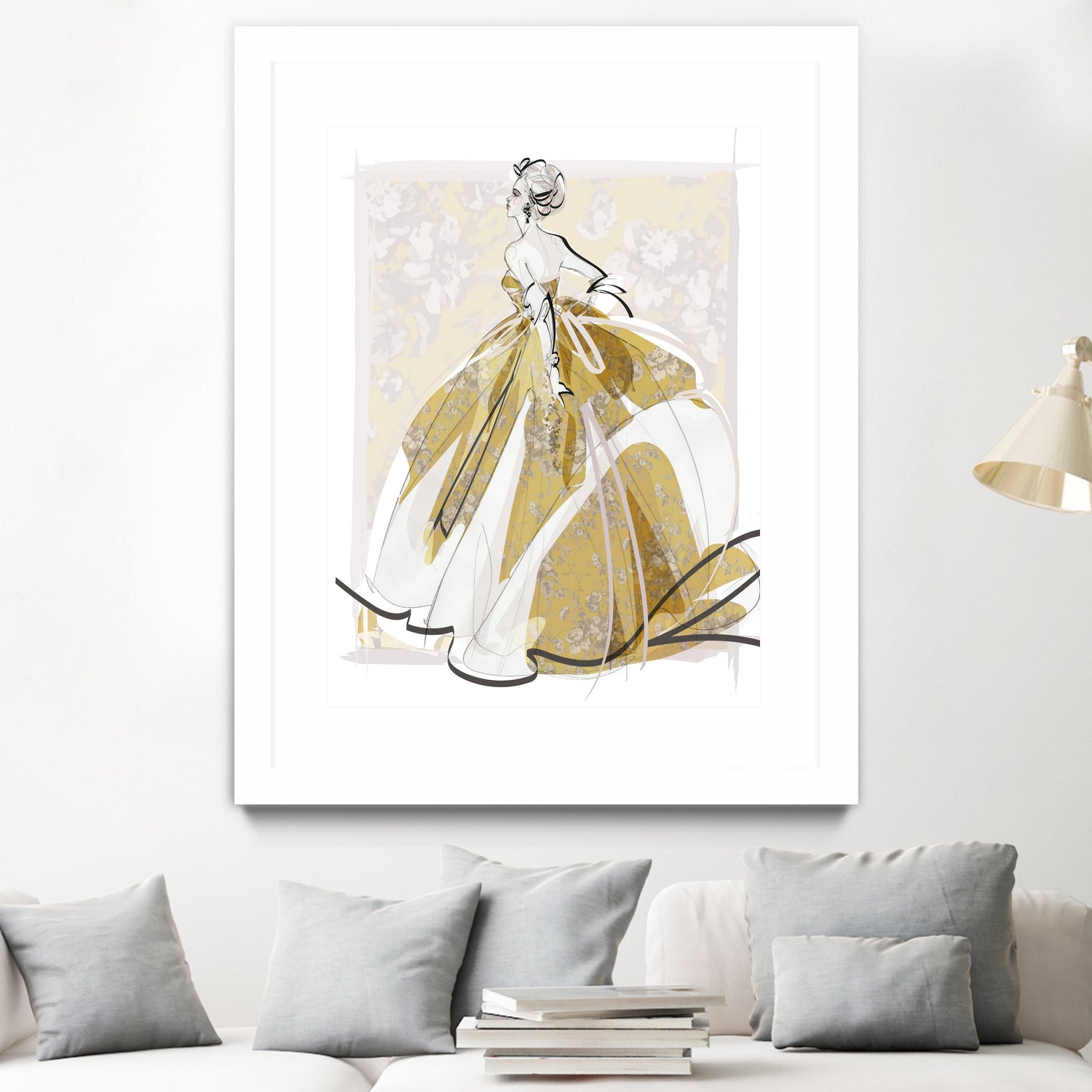 The Golden Gown by Jennifer Griffey on GIANT ART - yellow digital painting