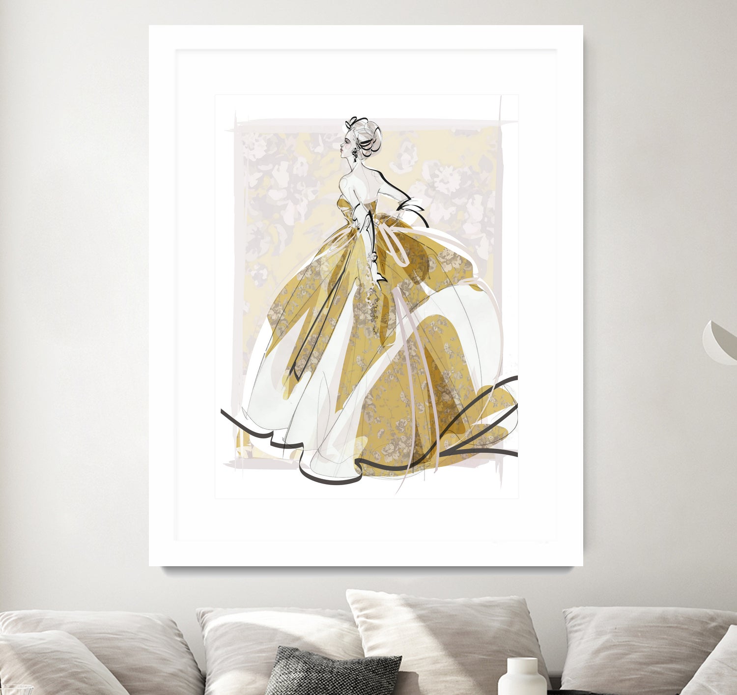 The Golden Gown by Jennifer Griffey on GIANT ART - yellow digital painting