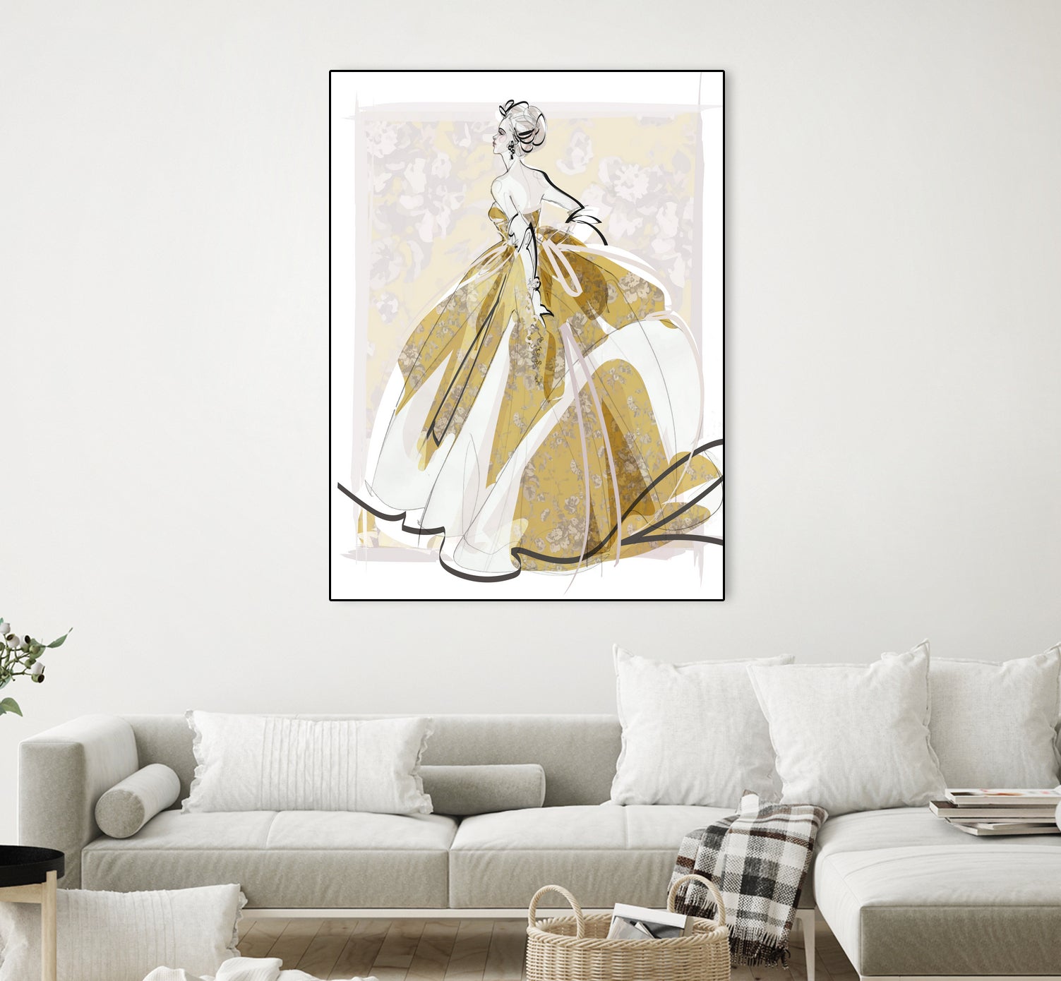 The Golden Gown by Jennifer Griffey on GIANT ART - yellow digital painting