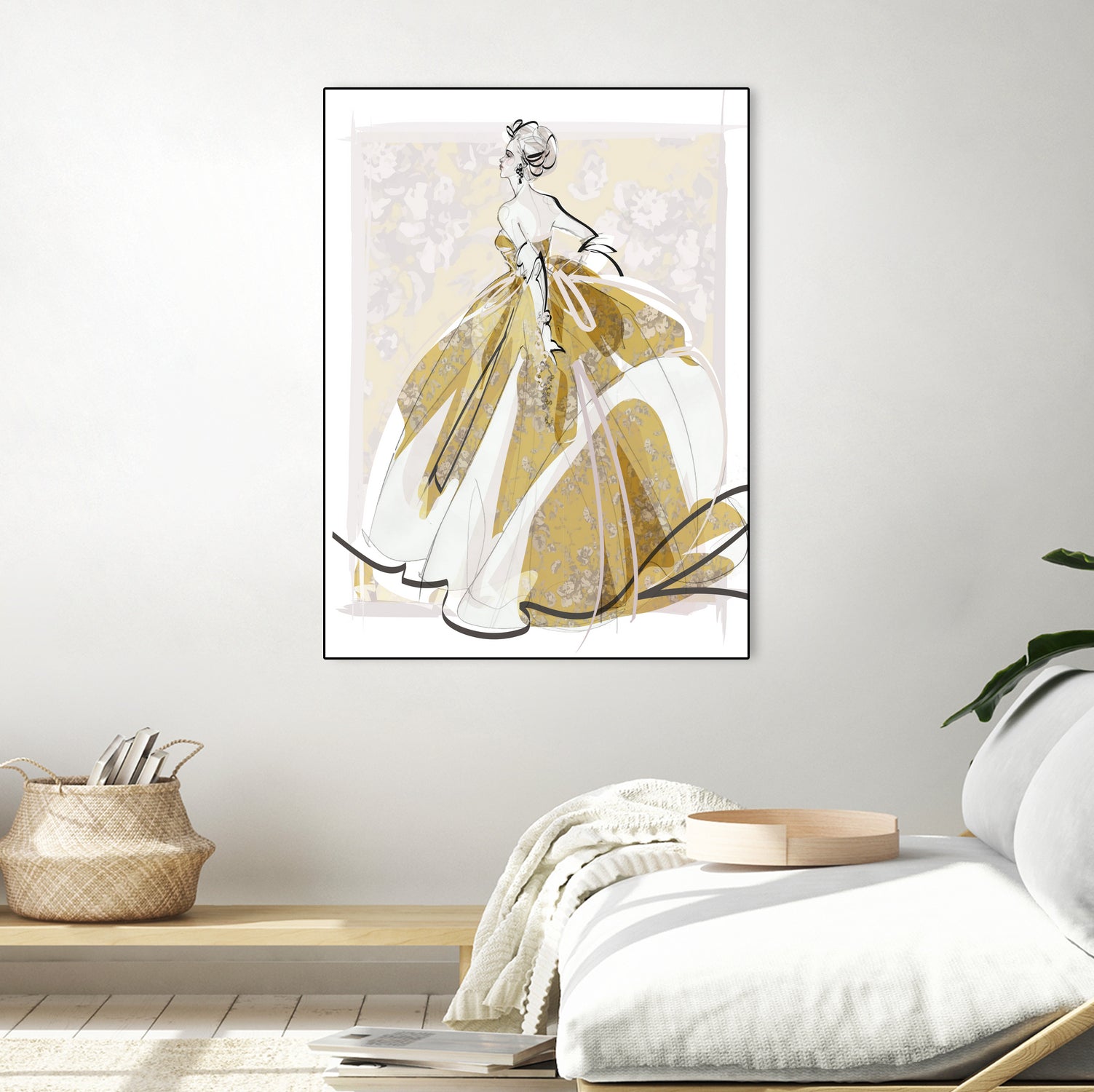 The Golden Gown by Jennifer Griffey on GIANT ART - yellow digital painting