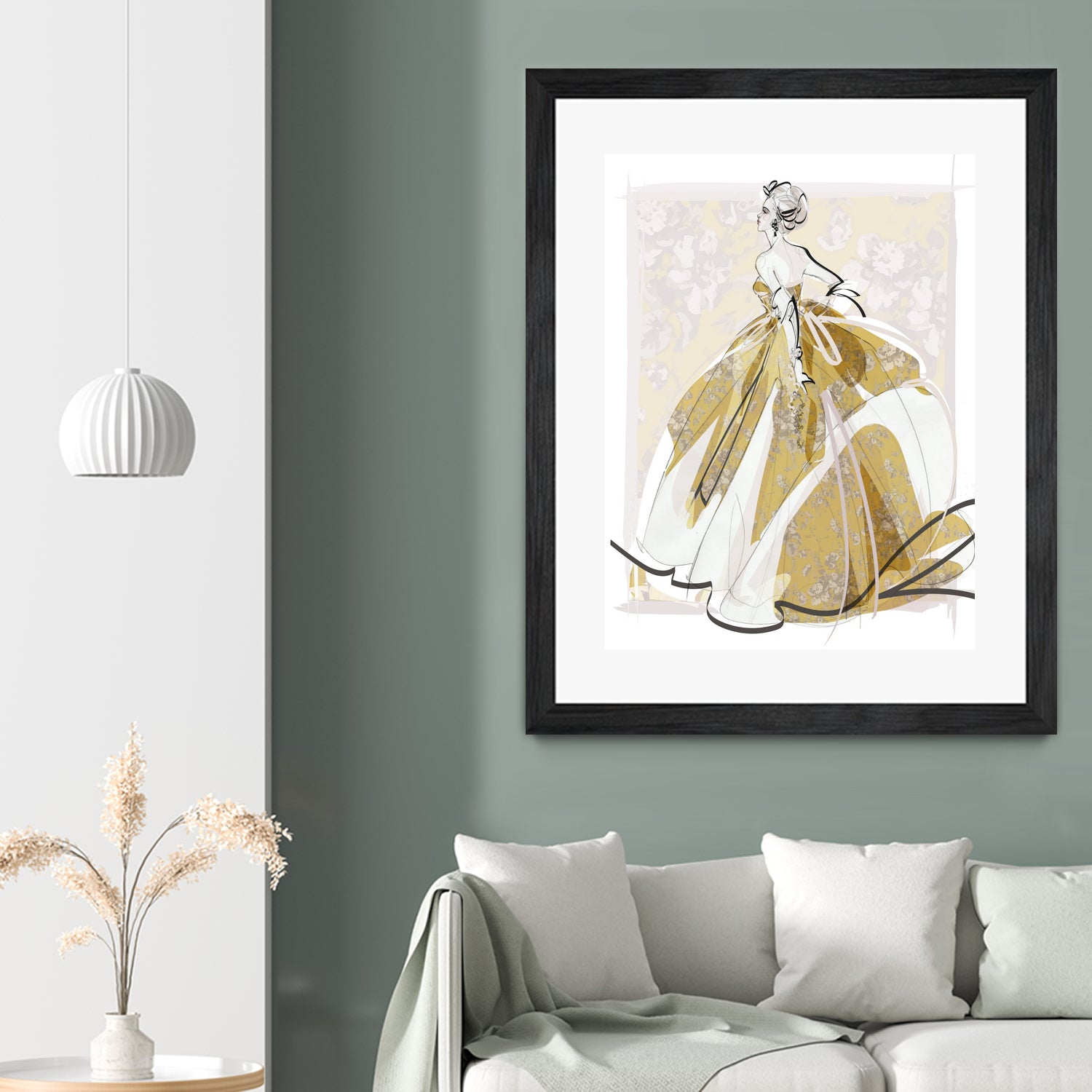 The Golden Gown by Jennifer Griffey on GIANT ART - yellow digital painting