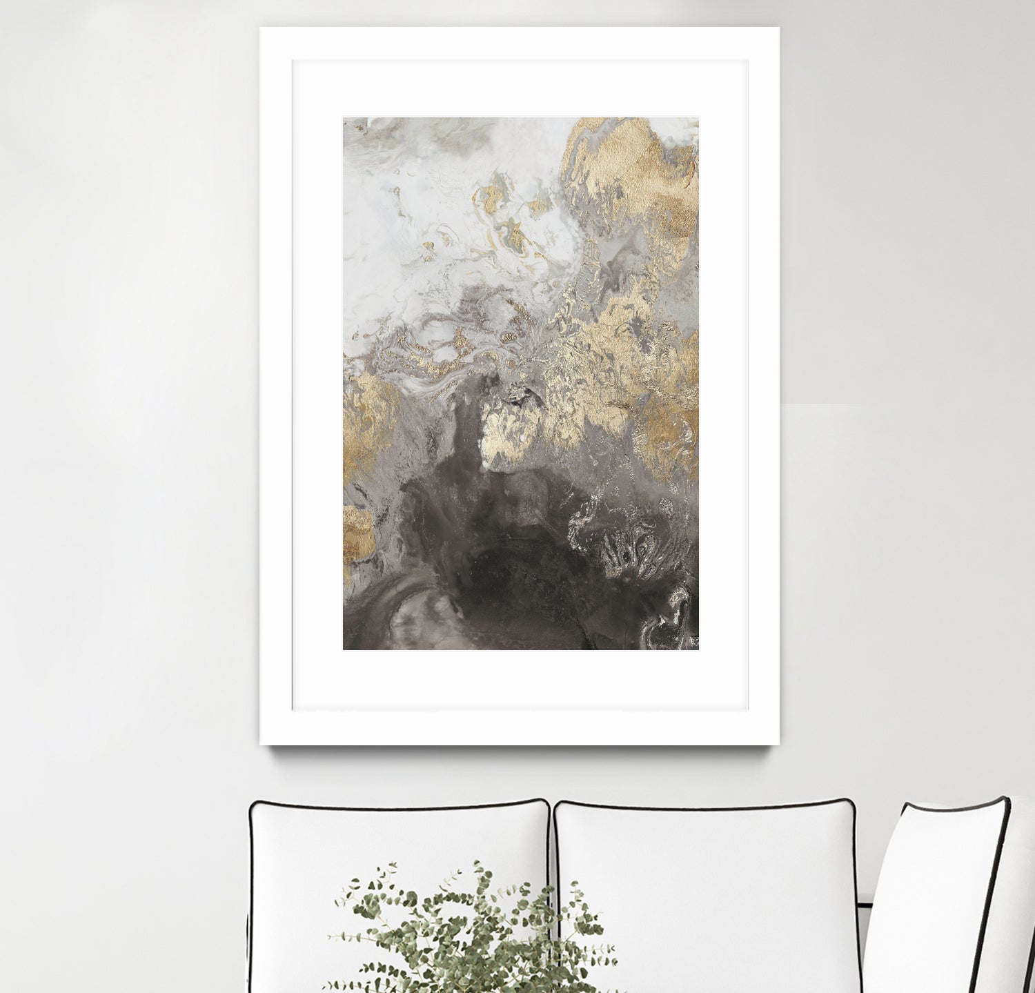 Ocean Splash II Grey Version by Pi Studio on GIANT ART - yellow mixed media