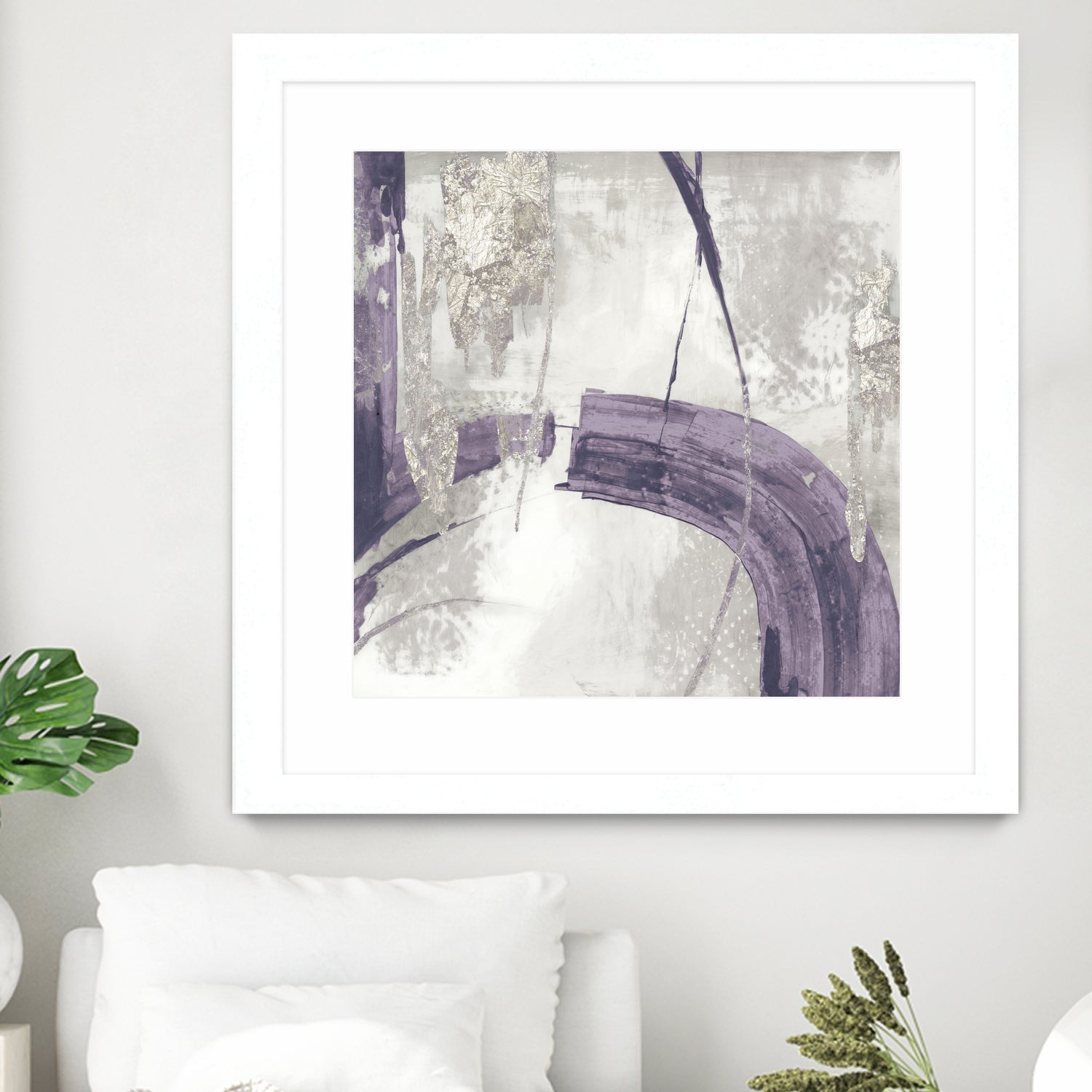 Black Ink I Lavender Version by Pi Studio on GIANT ART - fuchsia mixed media