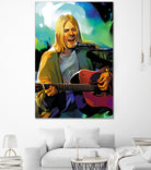 Kurt Cobain with guitar by francis mosciski on GIANT ART - white digital painting