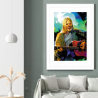 Kurt Cobain with guitar by francis mosciski on GIANT ART - white digital painting