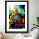 Kurt Cobain with guitar by francis mosciski on GIANT ART - white digital painting