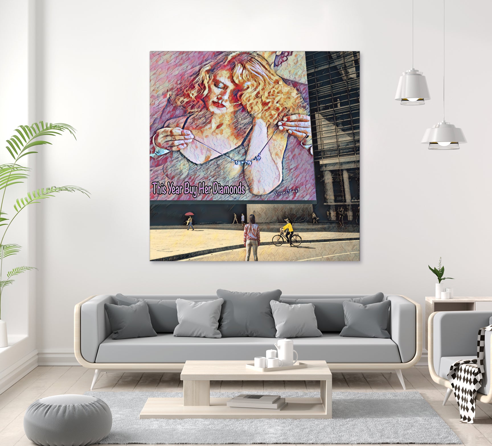 This Year Buy Her Diamonds by charles sinklier on GIANT ART - fuchsia digital painting