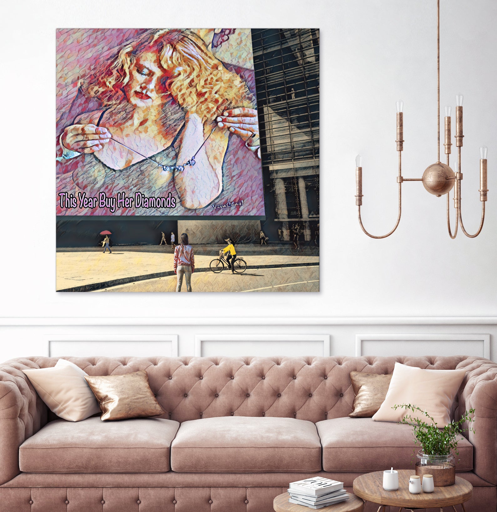 This Year Buy Her Diamonds by charles sinklier on GIANT ART - fuchsia digital painting