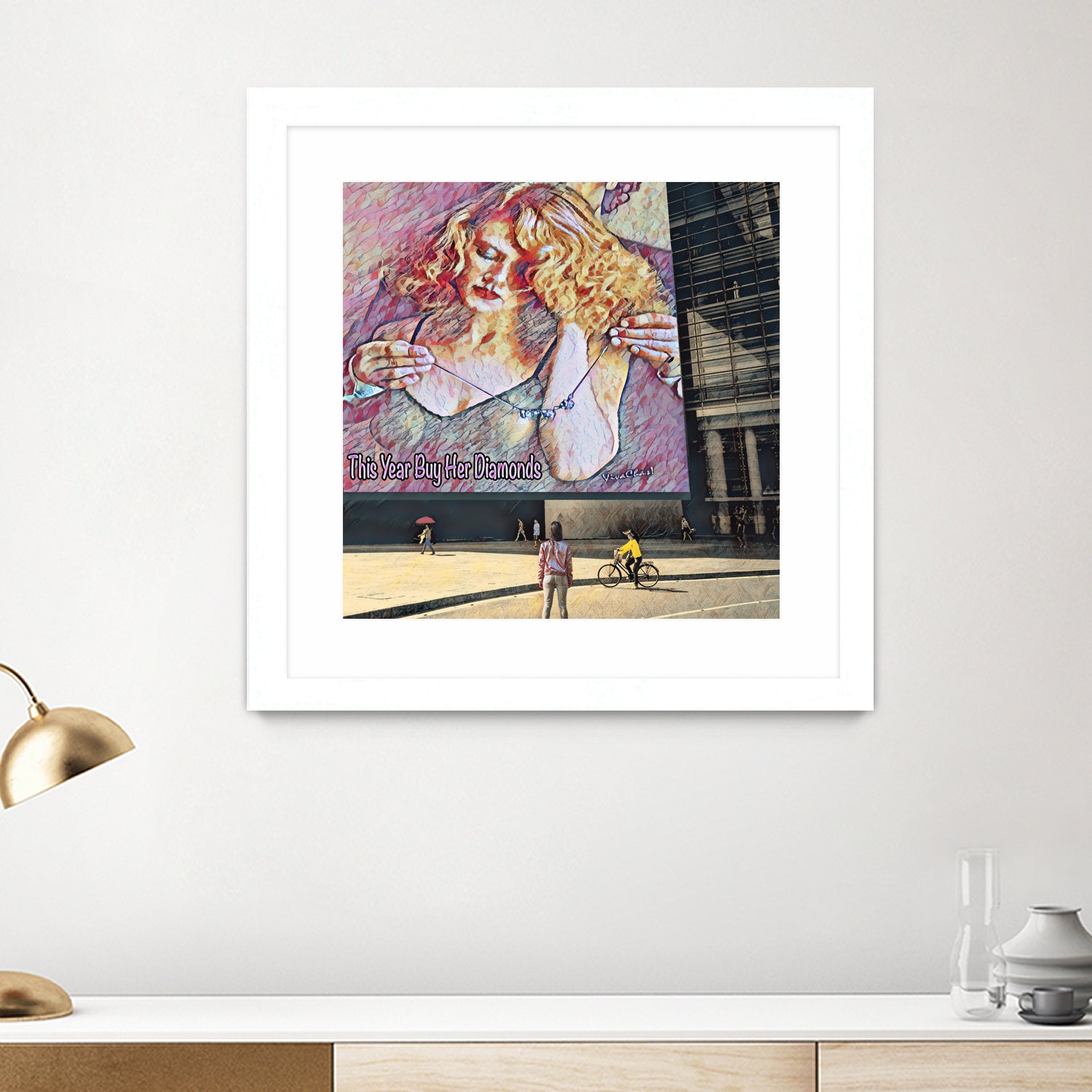 This Year Buy Her Diamonds by charles sinklier on GIANT ART - fuchsia digital painting