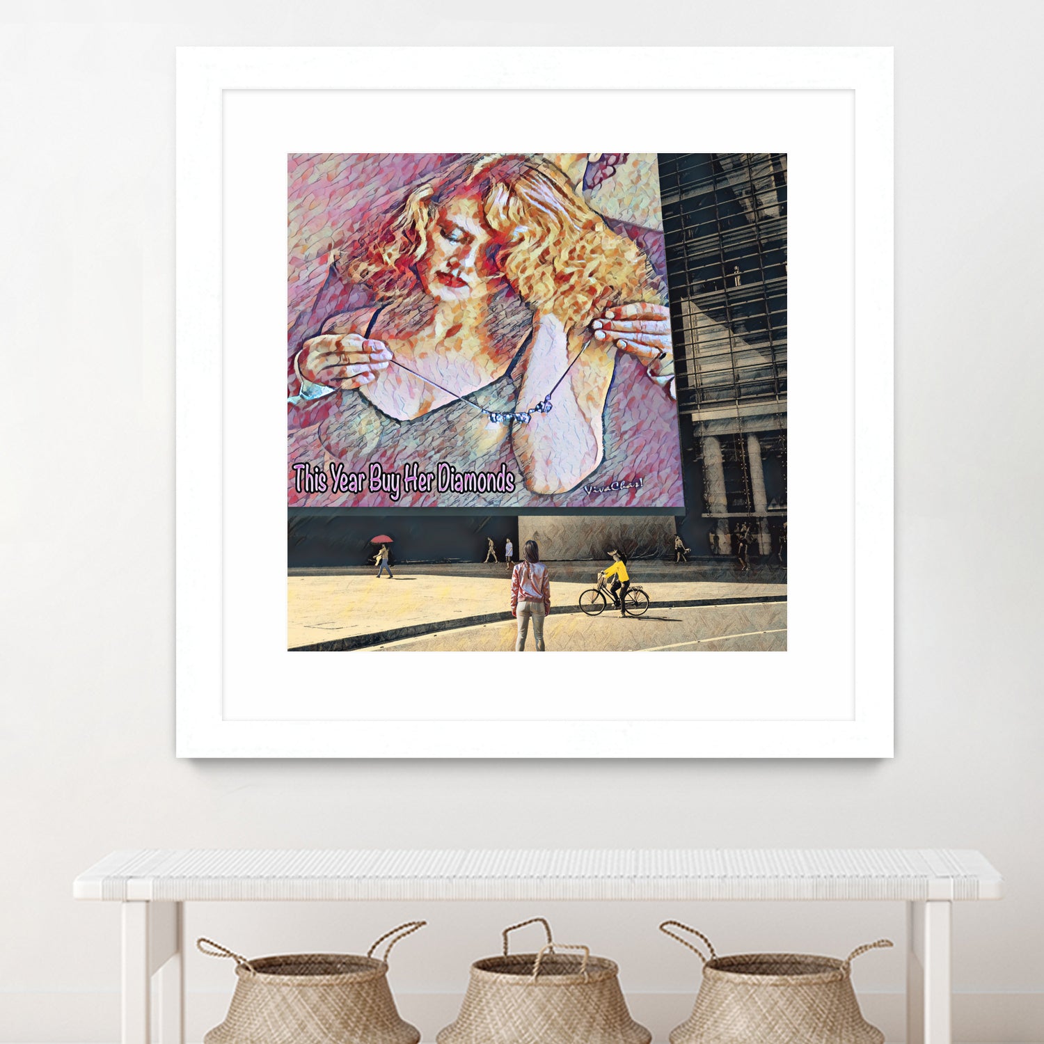 This Year Buy Her Diamonds by charles sinklier on GIANT ART - fuchsia digital painting