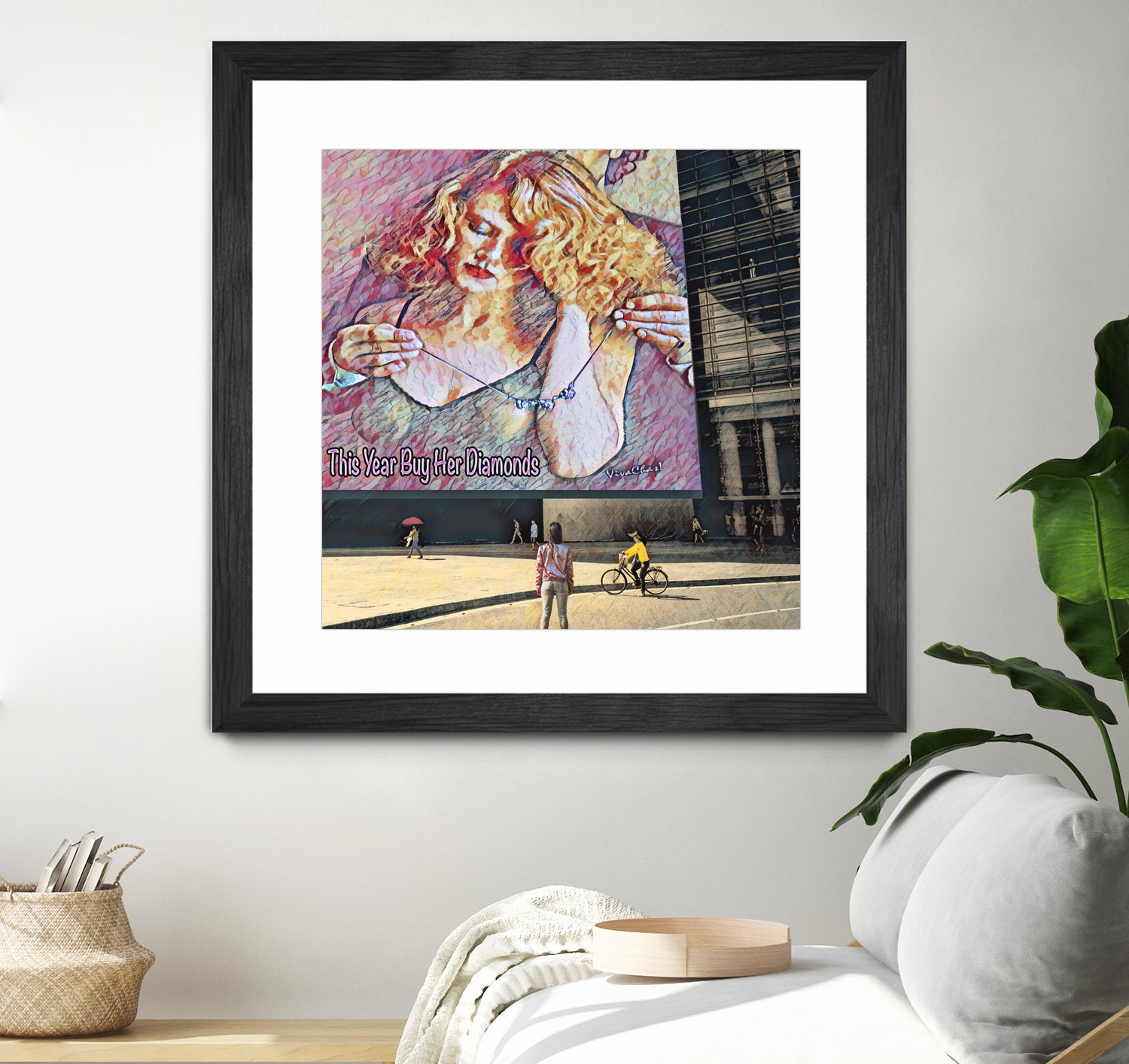 This Year Buy Her Diamonds by charles sinklier on GIANT ART - fuchsia digital painting