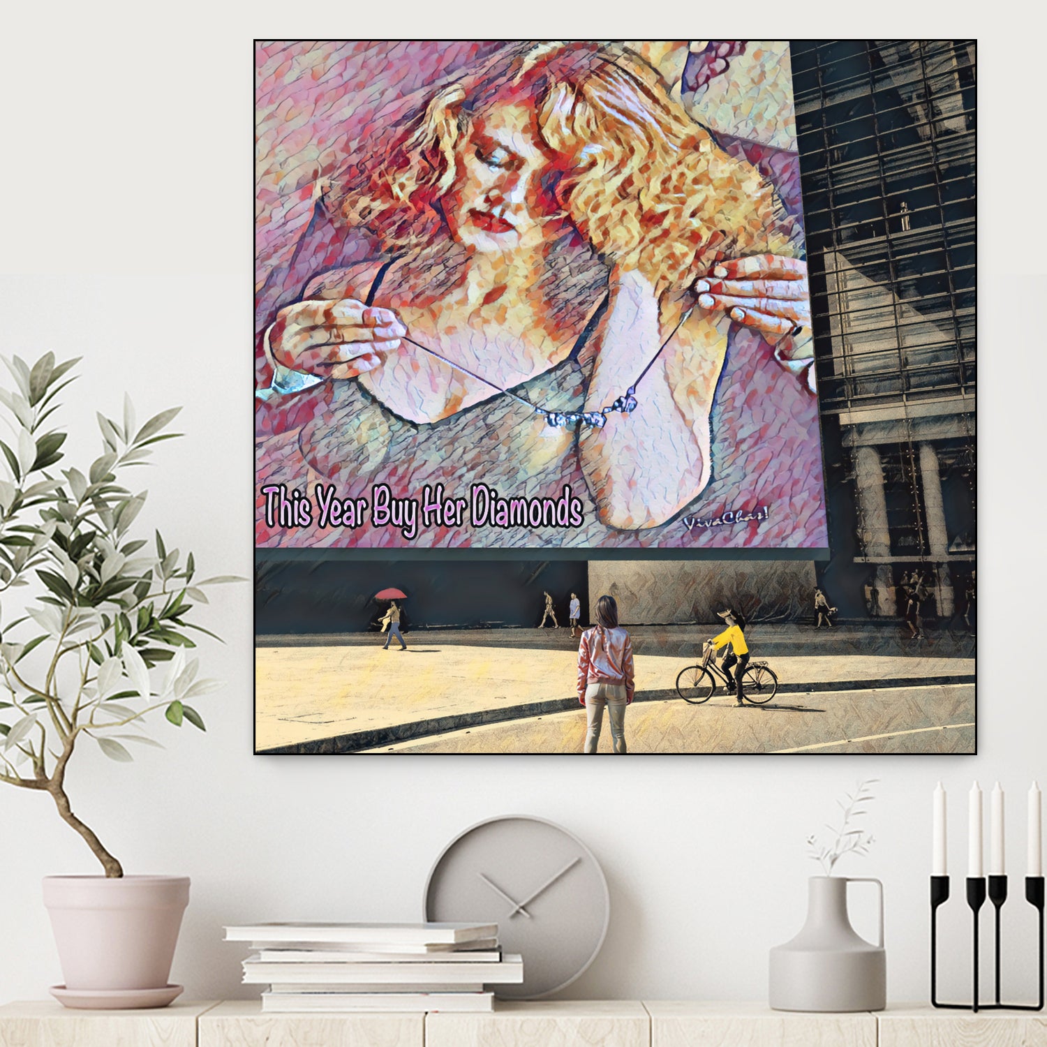 This Year Buy Her Diamonds by charles sinklier on GIANT ART - fuchsia digital painting