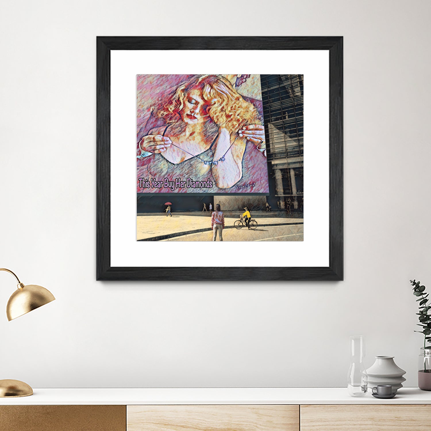 This Year Buy Her Diamonds by charles sinklier on GIANT ART - fuchsia digital painting