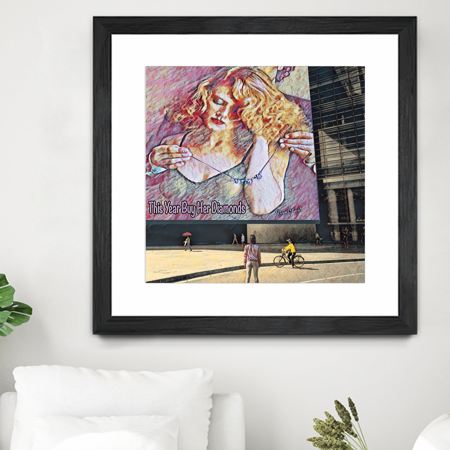 This Year Buy Her Diamonds by charles sinklier on GIANT ART - fuchsia digital painting