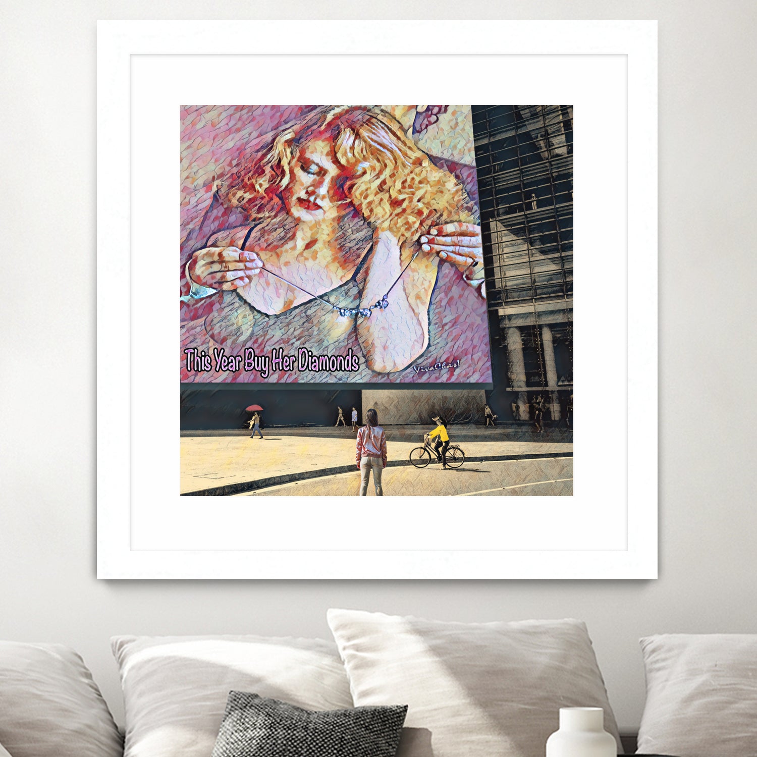 This Year Buy Her Diamonds by charles sinklier on GIANT ART - fuchsia digital painting