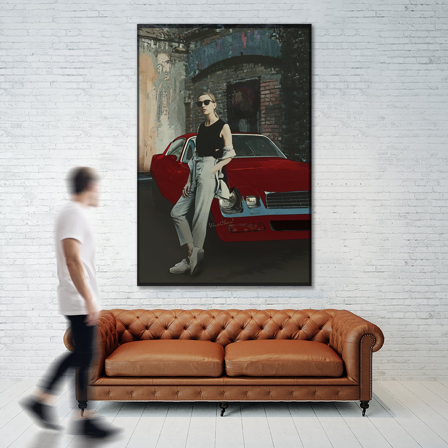 The Girl and Her Old Man's Ride by charles sinklier on GIANT ART - gray digital painting