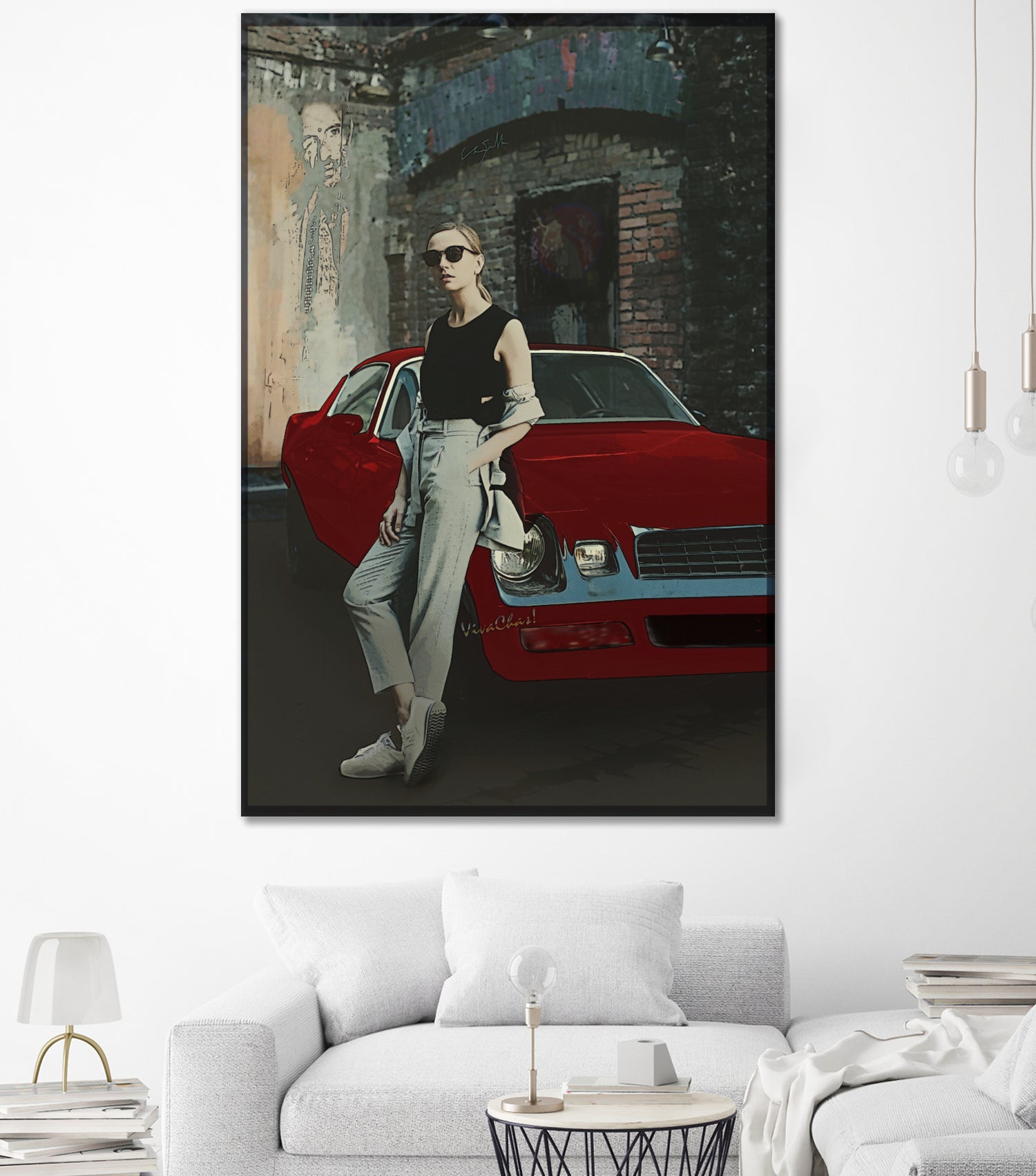 The Girl and Her Old Man's Ride by charles sinklier on GIANT ART - gray digital painting