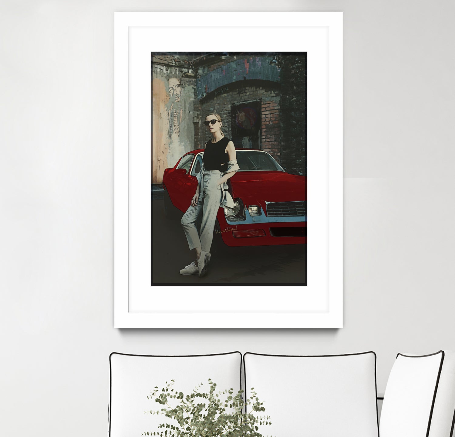 The Girl and Her Old Man's Ride by charles sinklier on GIANT ART - gray digital painting