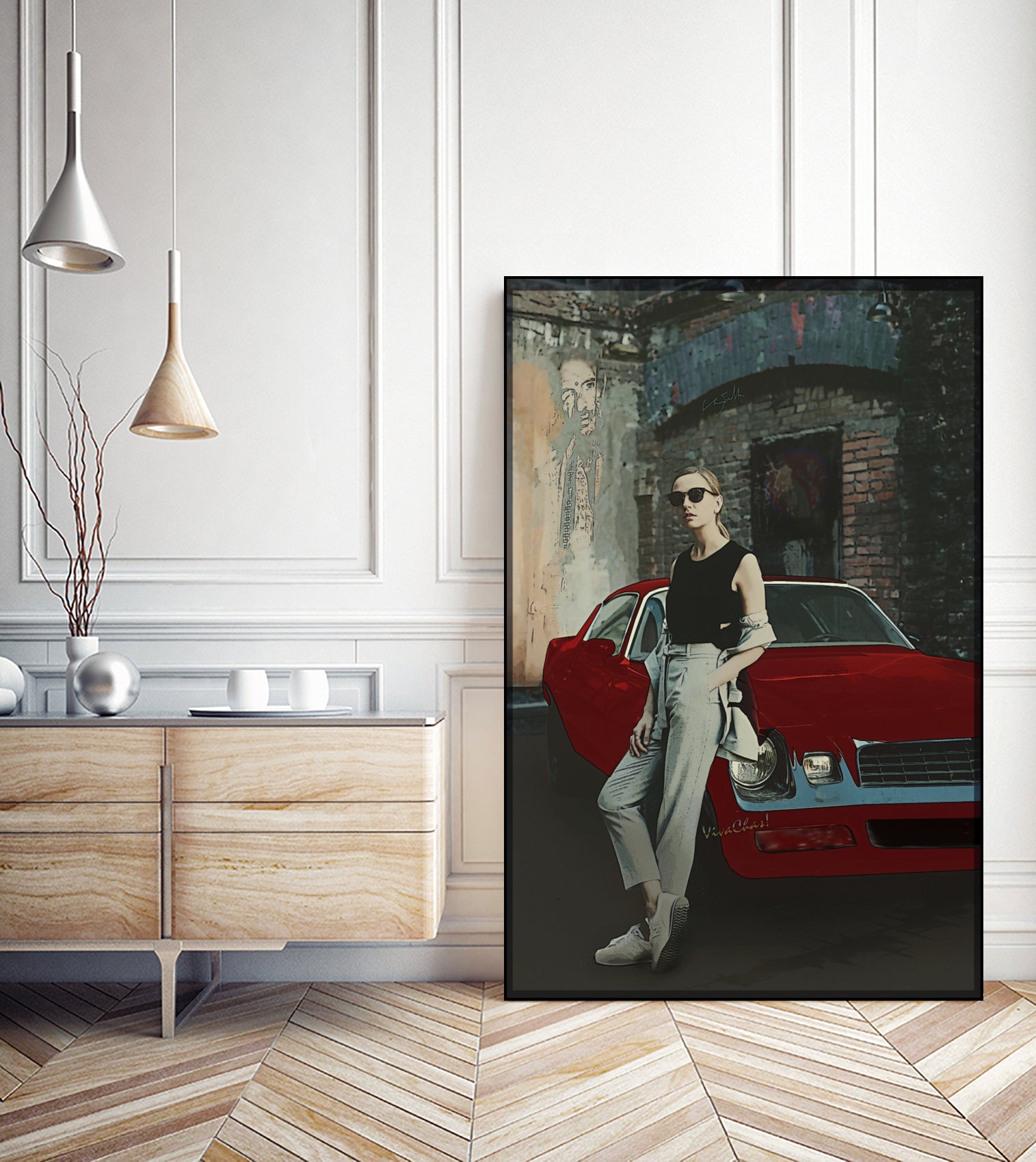 The Girl and Her Old Man's Ride by charles sinklier on GIANT ART - gray digital painting