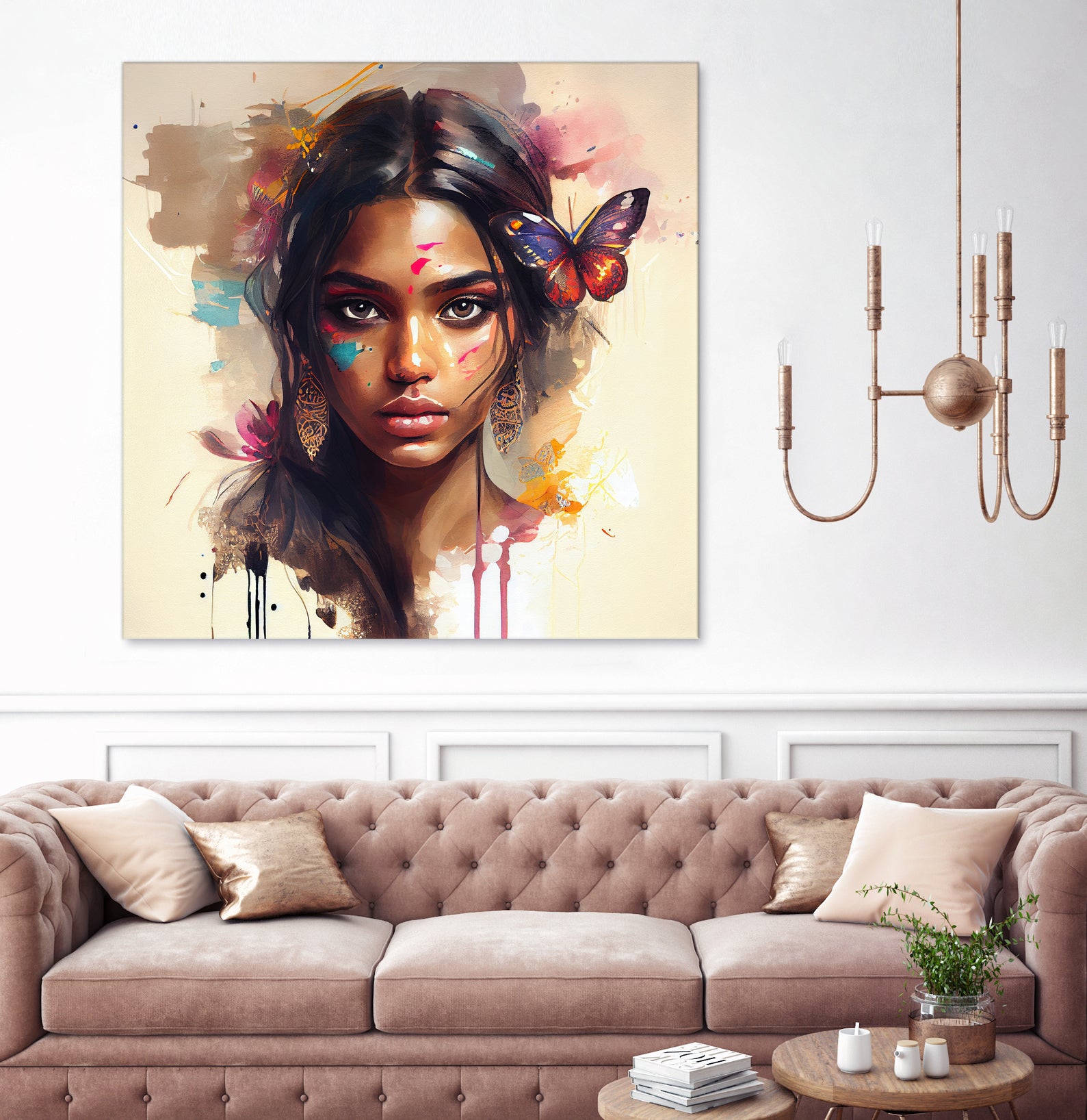 Watercolor Hindu Woman #1 by Isabel Cerdá Muñoz on GIANT ART - brown digital painting