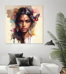 Watercolor Hindu Woman #1 by Isabel Cerdá Muñoz on GIANT ART - brown digital painting