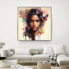 Watercolor Hindu Woman #1 by Isabel Cerdá Muñoz on GIANT ART - brown digital painting