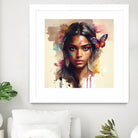 Watercolor Hindu Woman #1 by Isabel Cerdá Muñoz on GIANT ART - brown digital painting