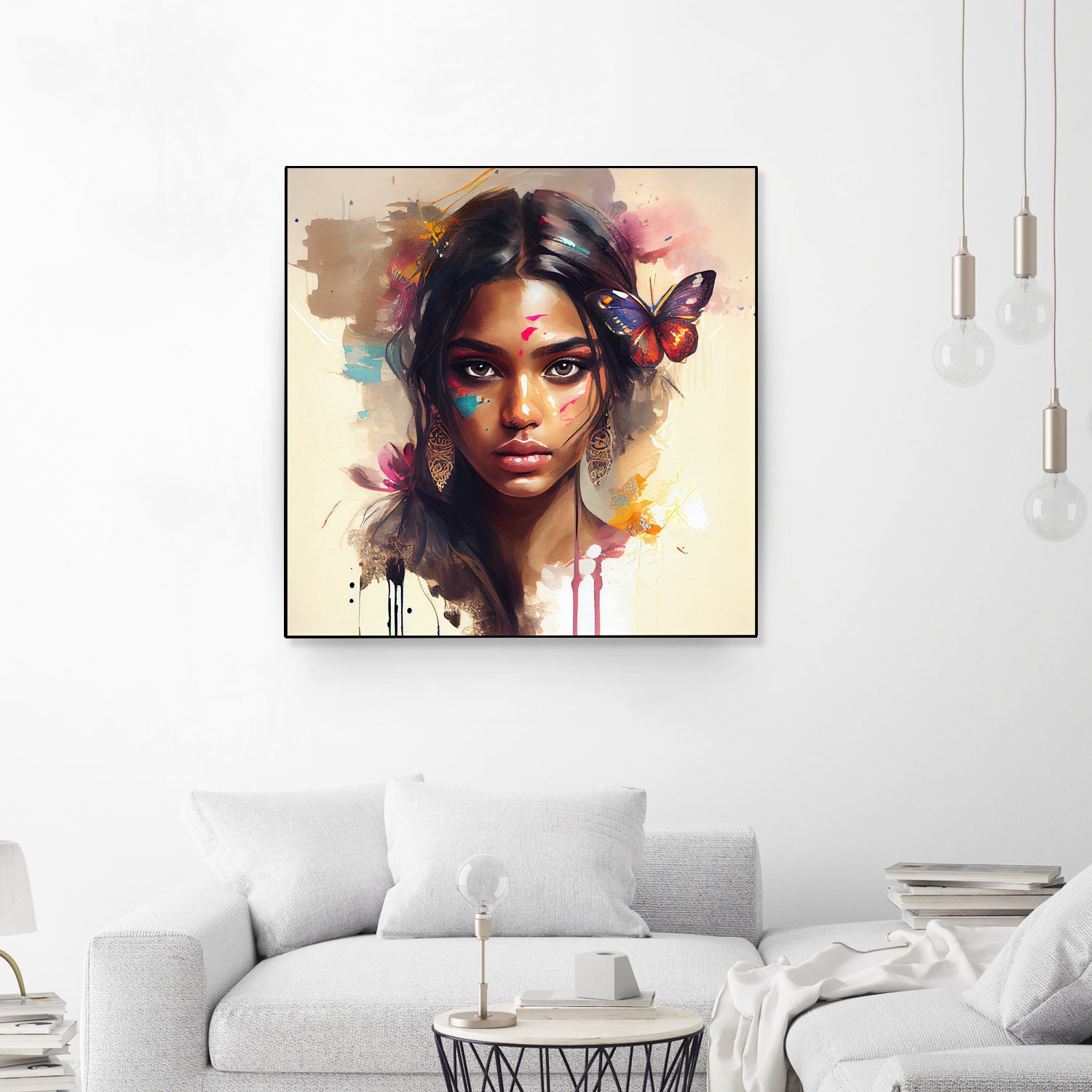 Watercolor Hindu Woman #1 by Isabel Cerdá Muñoz on GIANT ART - brown digital painting