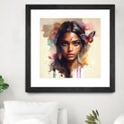 Watercolor Hindu Woman #1 by Isabel Cerdá Muñoz on GIANT ART - brown digital painting