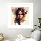 Watercolor Hindu Woman #1 by Isabel Cerdá Muñoz on GIANT ART - brown digital painting