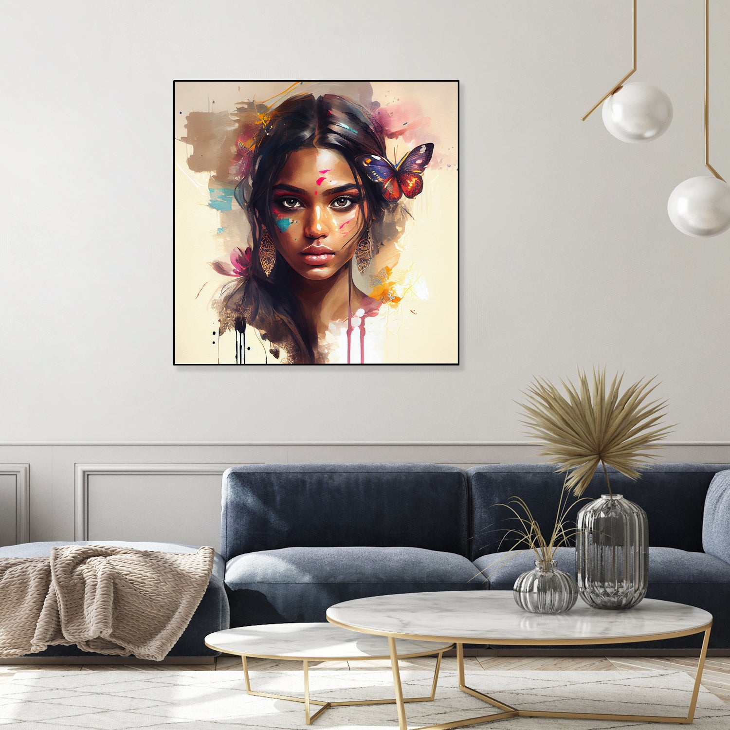 Watercolor Hindu Woman #1 by Isabel Cerdá Muñoz on GIANT ART - brown digital painting