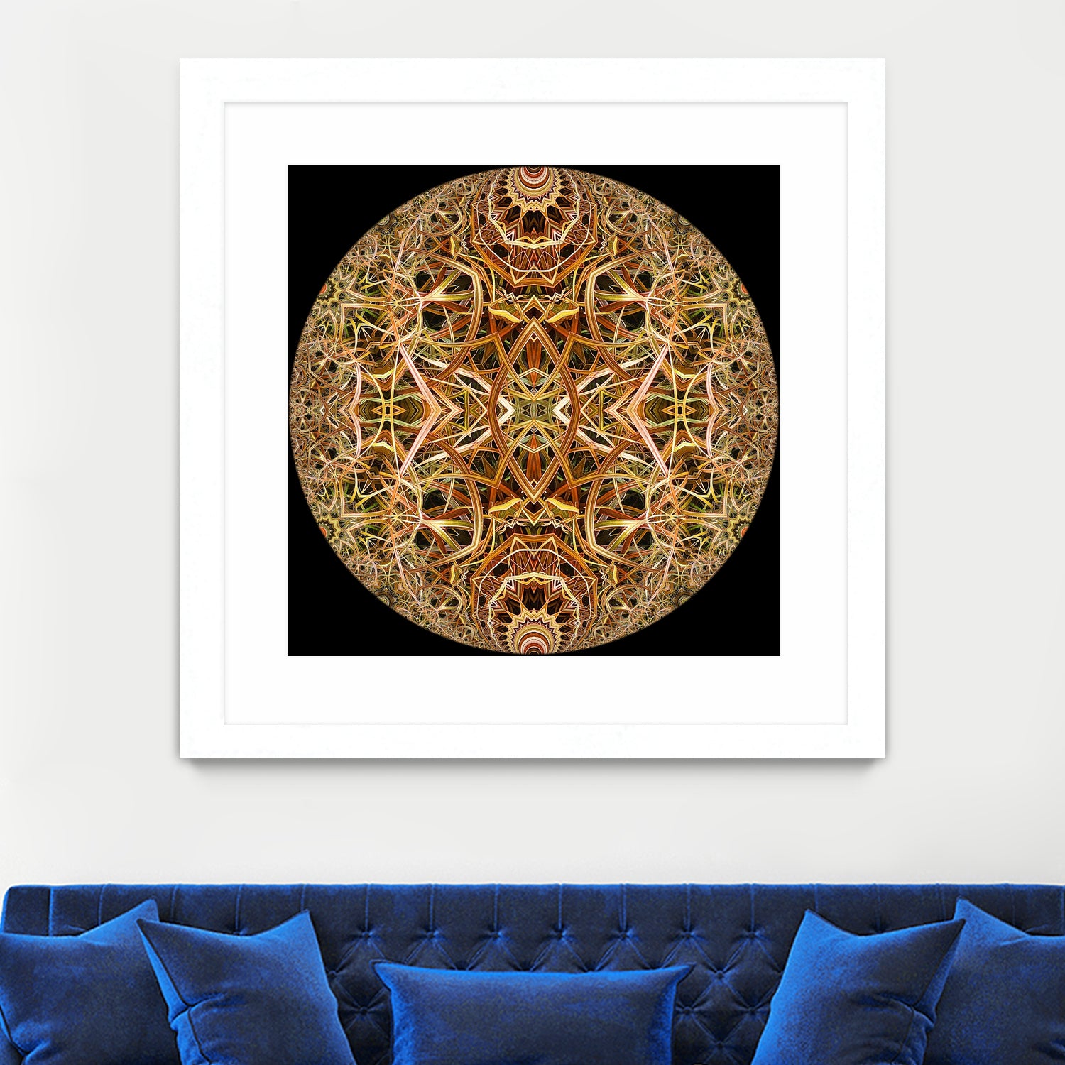 Red Grasses 3 Mandala by Digital Crafts on GIANT ART - brown photo illustration