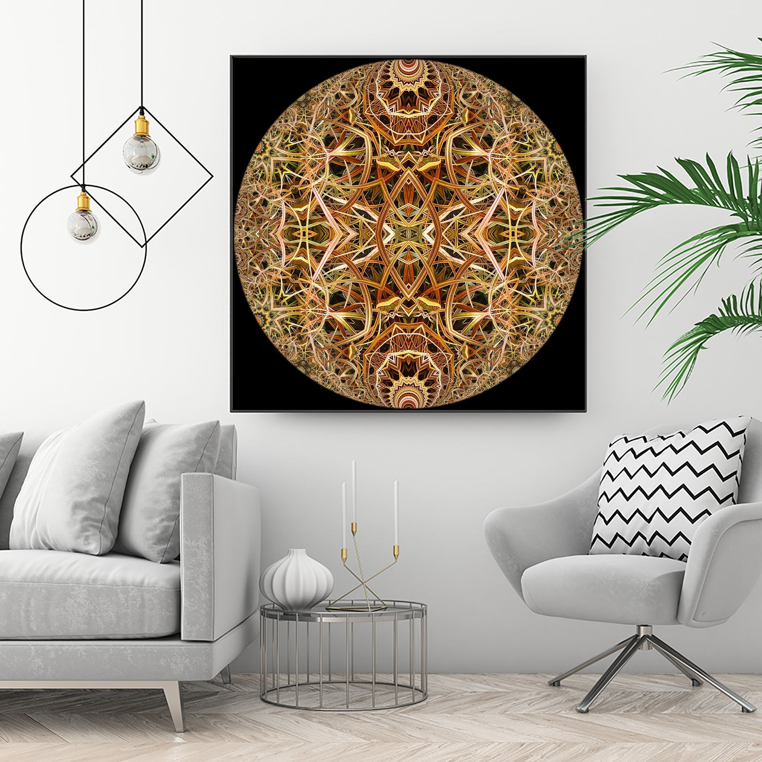 Red Grasses 3 Mandala by Digital Crafts on GIANT ART - brown photo illustration