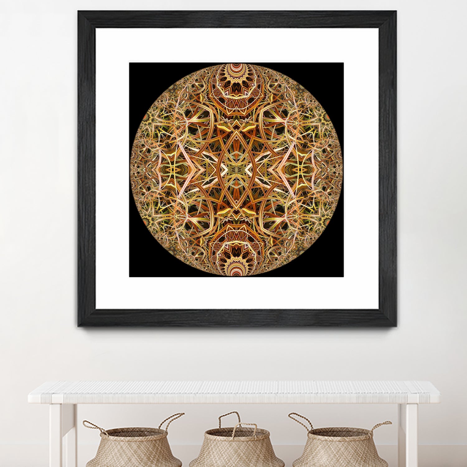 Red Grasses 3 Mandala by Digital Crafts on GIANT ART - brown photo illustration