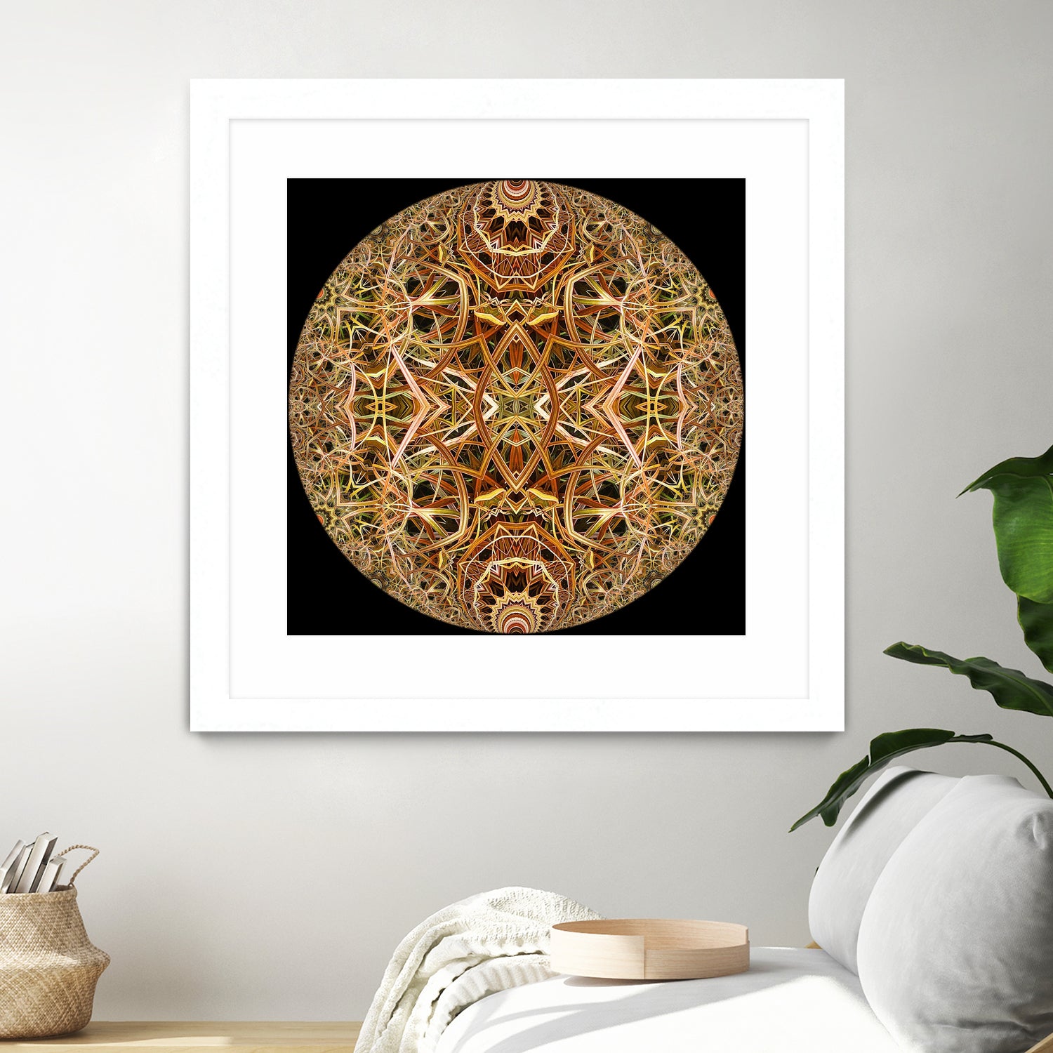 Red Grasses 3 Mandala by Digital Crafts on GIANT ART - brown photo illustration