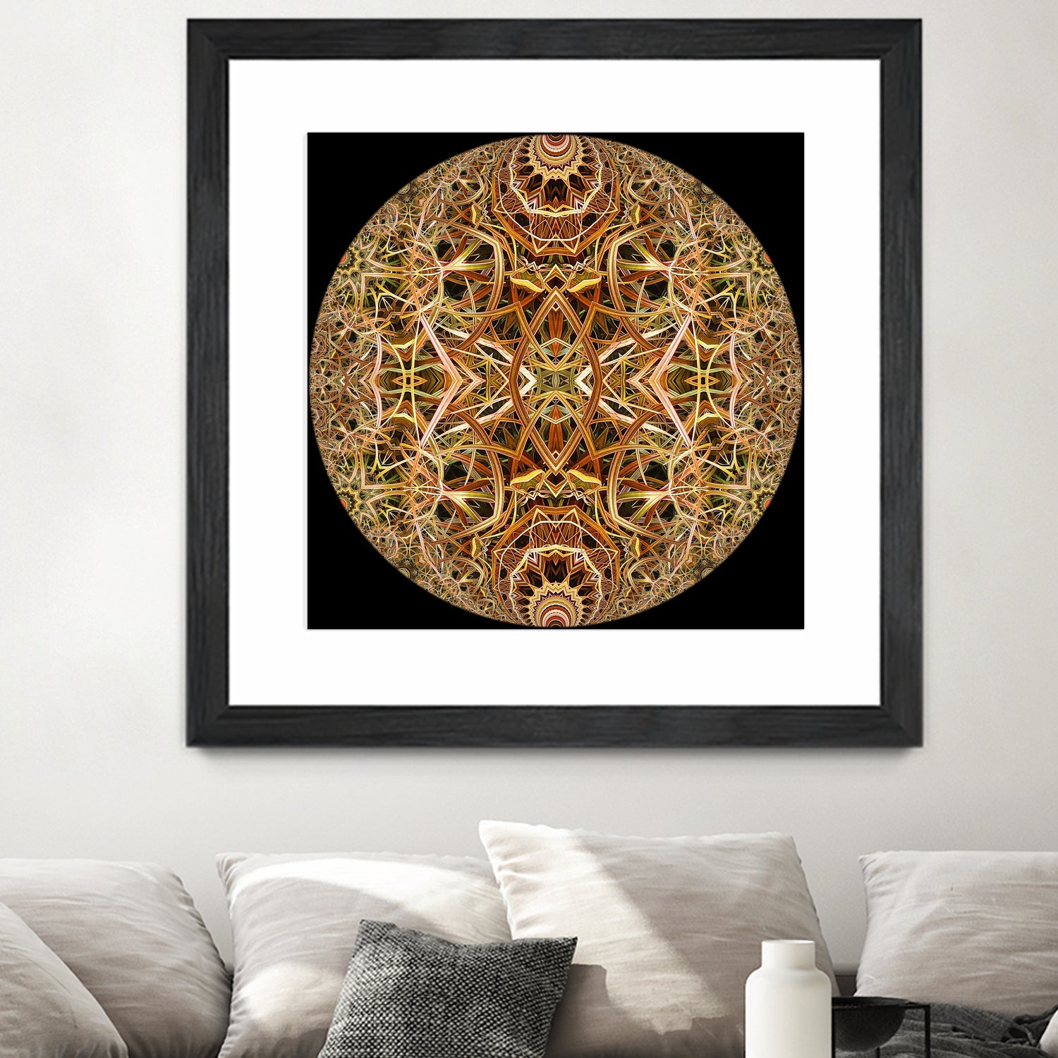 Red Grasses 3 Mandala by Digital Crafts on GIANT ART - brown photo illustration