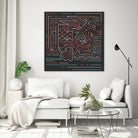 Koi fish digital illustration by Bernardo Ramonfaur on GIANT ART - blue digital drawing