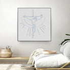 Jesus Christ at the Cross in a contemporary style by Bernardo Ramonfaur on GIANT ART - blue digital drawing