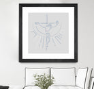 Jesus Christ at the Cross in a contemporary style by Bernardo Ramonfaur on GIANT ART - blue digital drawing