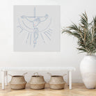 Jesus Christ at the Cross in a contemporary style by Bernardo Ramonfaur on GIANT ART - blue digital drawing