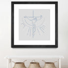 Jesus Christ at the Cross in a contemporary style by Bernardo Ramonfaur on GIANT ART - blue digital drawing