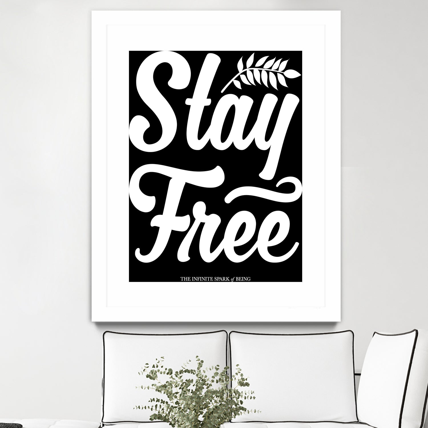 Stay Free (II) by The Infinite Spark of Being Keith Welsh on GIANT ART - black typography