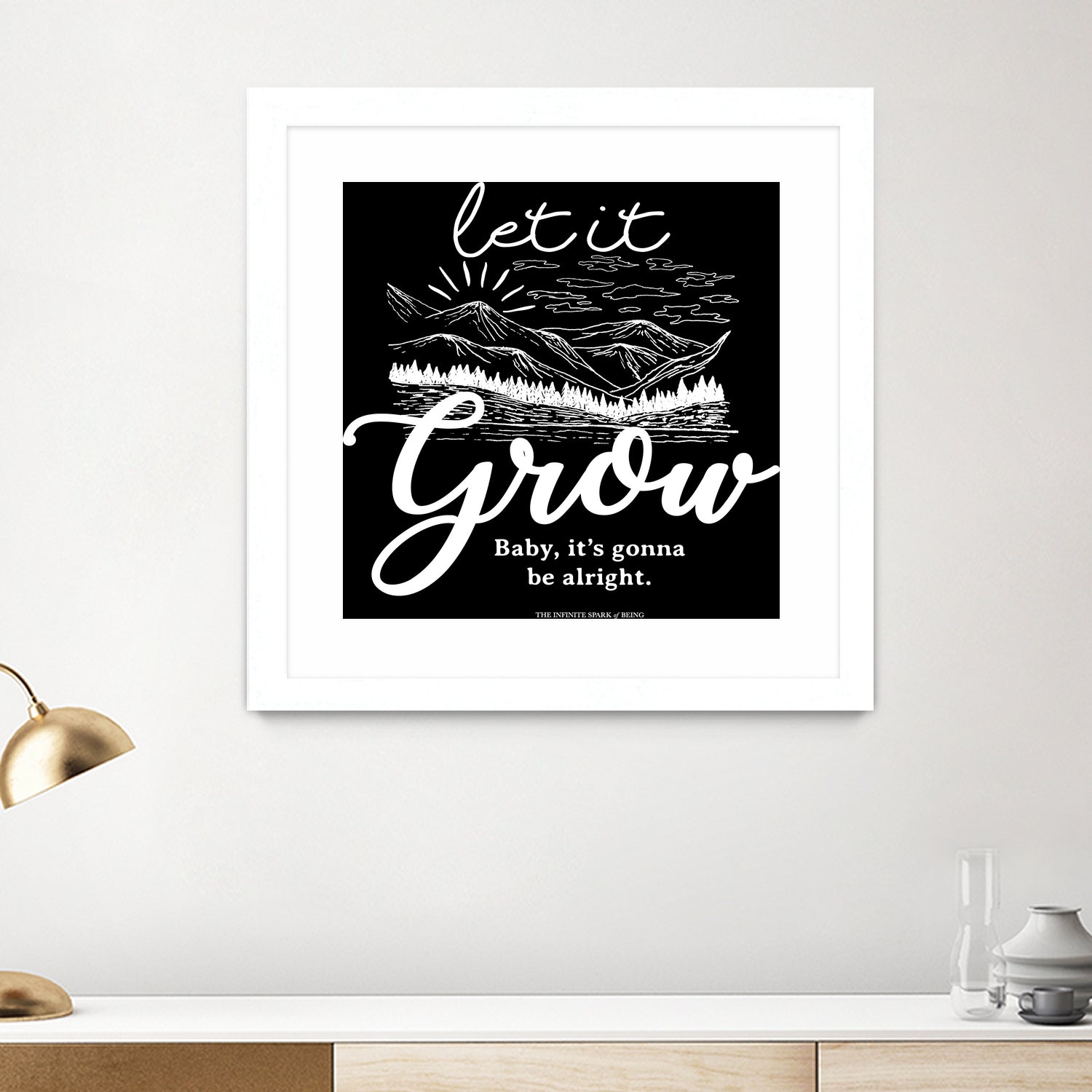 Let Grow (II) by The Infinite Spark of Being Keith Welsh on GIANT ART - black typography