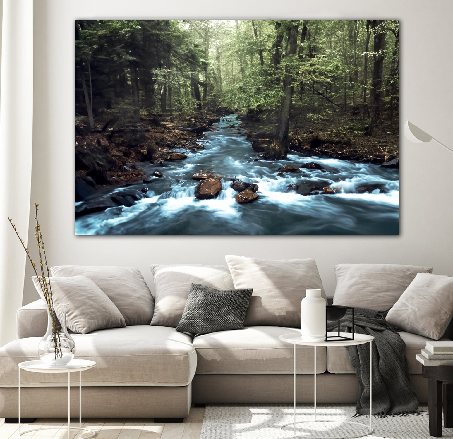 River through the Woods by William Cuccio on GIANT ART - green photo illustration