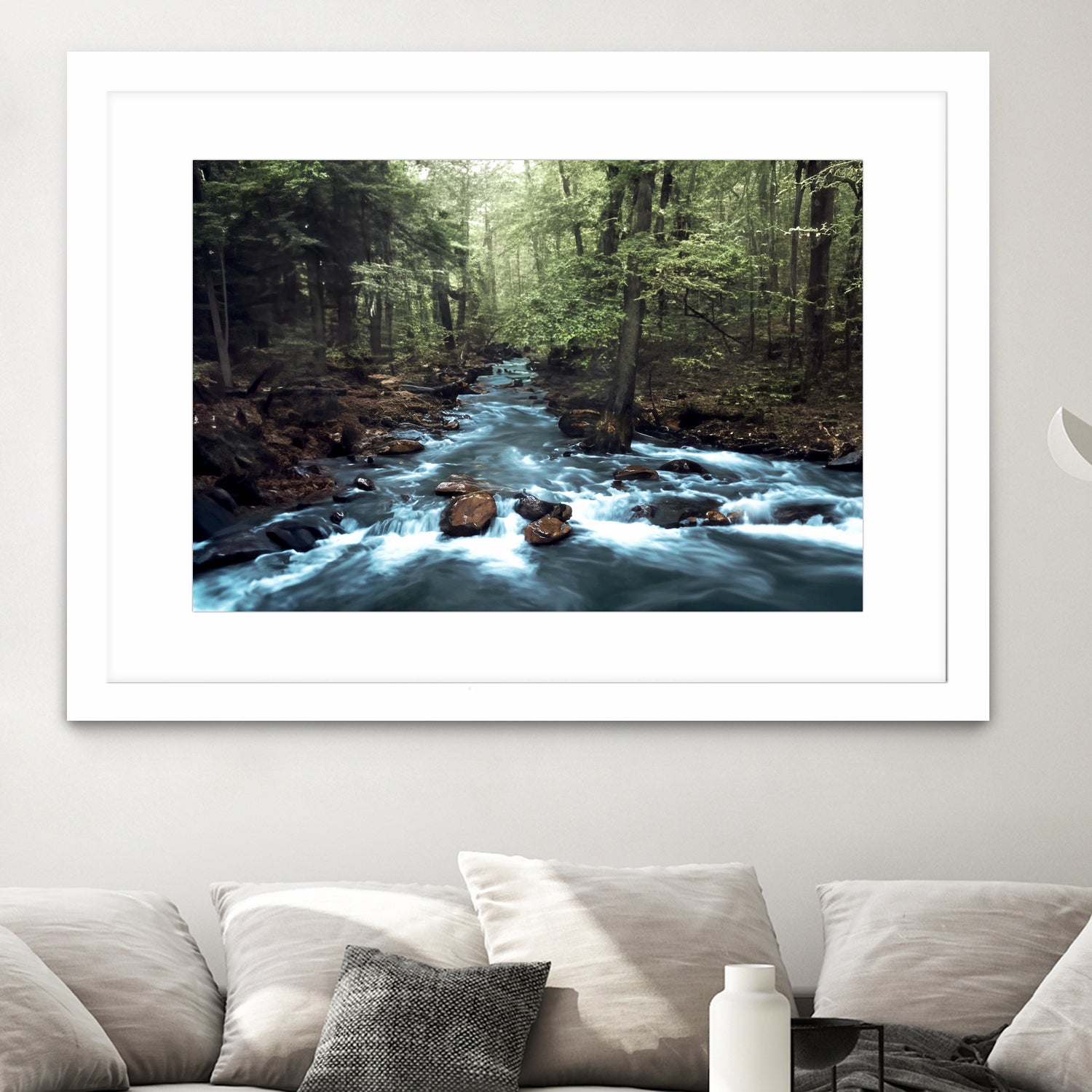 River through the Woods by William Cuccio on GIANT ART - green photo illustration